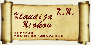 Klaudija Miokov vizit kartica